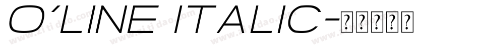 O'line Italic字体转换
